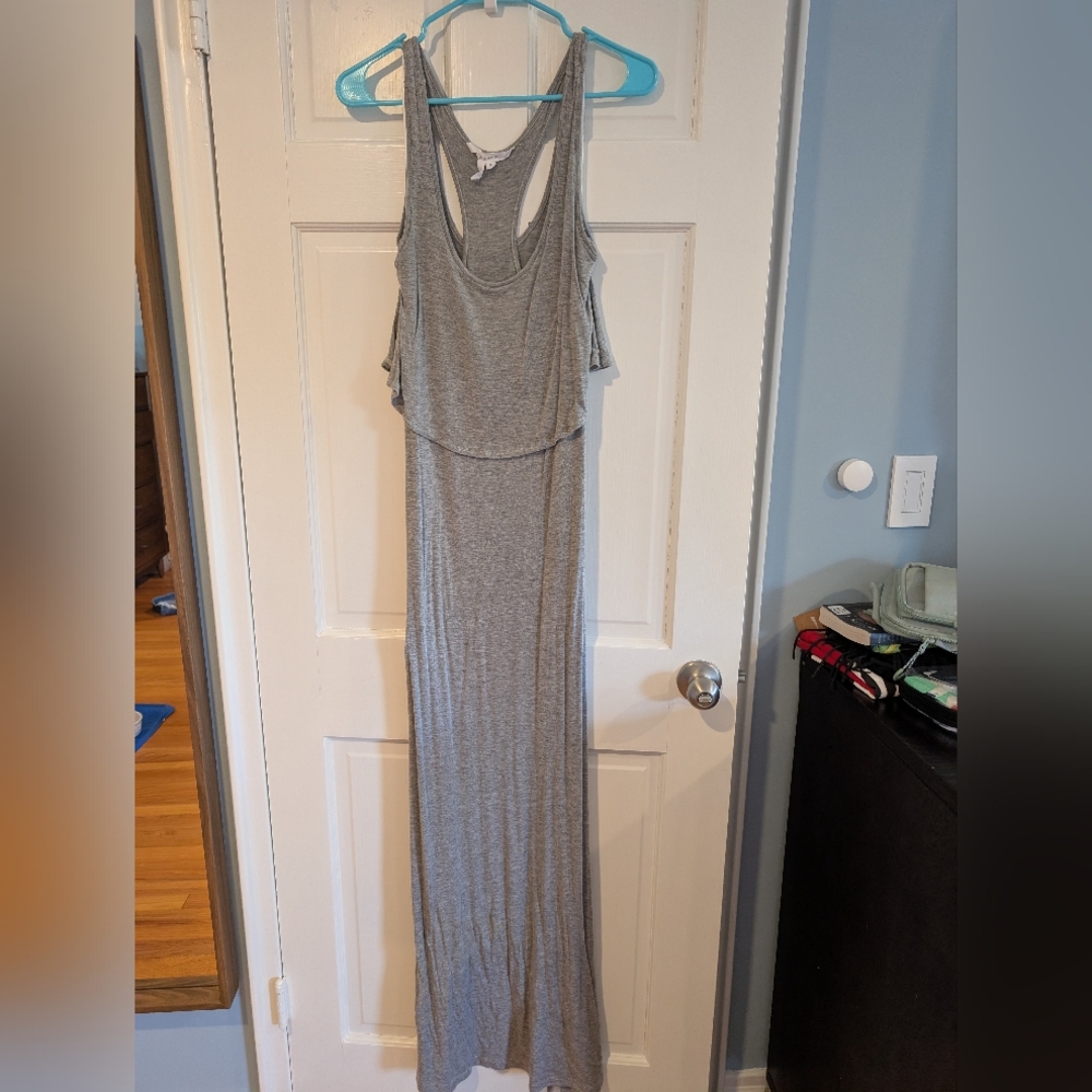 BCBG Grey Sleeveless Maxi Dress